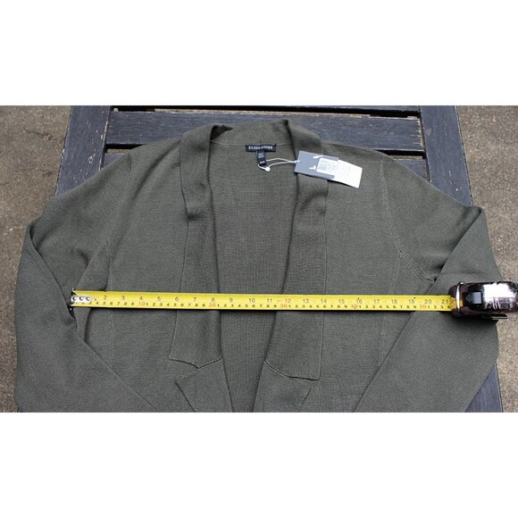 New w/Tags - Eileen Fisher Silk Cotton Interlock Notch Collar Jacket, Oregano, M - Picture 8 of 12